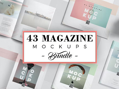 Magazine Mockups app branding brochure cute design fashion illustration logo magazine manual mockup