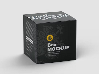 Square Box Mockup box branding design illustration logo mockup packaging packaging design ux