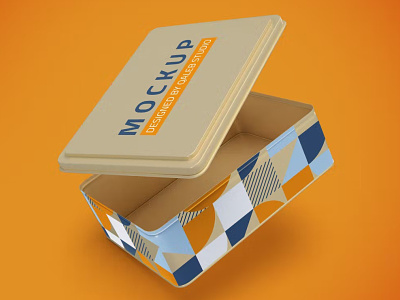 Tin Box Mockup app box branding cute design illustration logo mockup packaging packaging design tin box