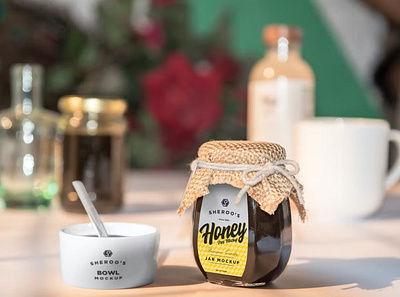 Honey Box Packaging Mockup box branding cute design honey illustration logo mockup packaging packaging design