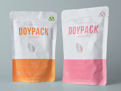 Doypack Packaging Mockup app branding cute design doypack foil illustration logo mockup packaging packaging design