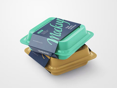 Packaging Container Mockup app branding container cute design food container illustration logo mockup packaging packaging design