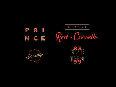 Little Red Corvette car corvette music prince red track type typography