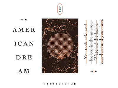 LCD Soundsystem's American Dream american circle dream lcd soundsystem music texture type typography words