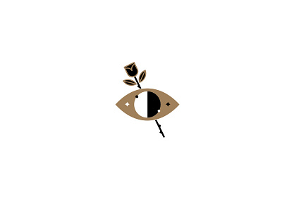 Ying Yang color eye floral flower icon rose shape symbol