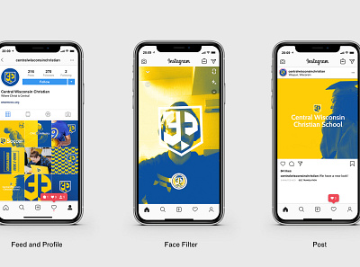 CWC Social Media Posts and Face Filter brand brand design brand designer brand identity branding design face filter identity instagram snapchat snapchat filter