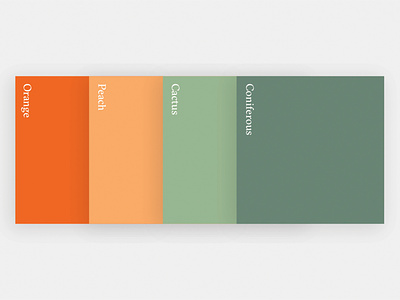 Color Palette with Orange, Peach, and Natural Greens