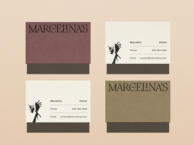 Marcelina's Jewelry Brand Identity Design and Business Cards