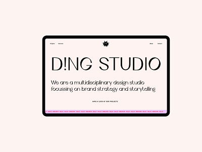 Ding Studio - Web Landing Page brand identity branding graphic design landing page minimal modern design squarespace squarespace design ui web design website design