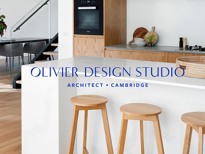 Olivier Design Studio - Full logo lockup brand identity branding design logo logo design logotype minimal modern design typography wordmark