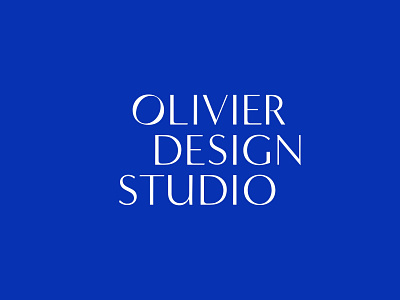 Olivier Design Studio brand identity branding design logo logo design logo type logotype minimal primary logo typographic logo typography wordmark
