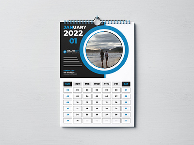 Wall calender 2022 branding business card card graphic design illustration logo motion graphics ui