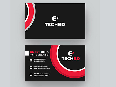 Red Creative Business card Template design branding business card card color design graphic design logo motion graphics red vector