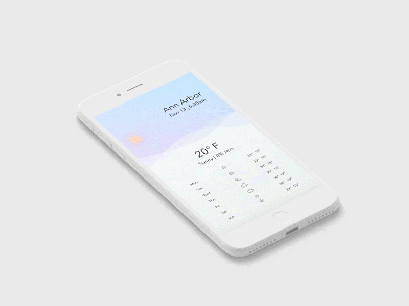 weather animation ui