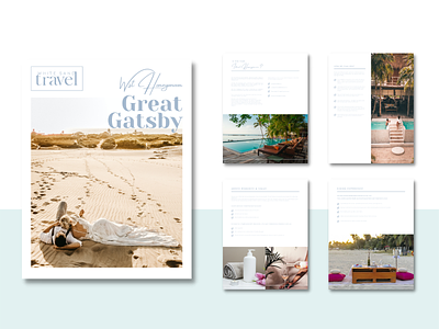 White Sand Travel PDF Design design graphic design