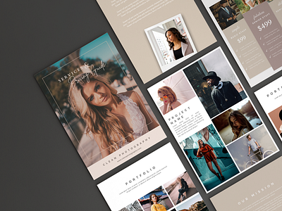 Photography Package & Pricing Guide Book Canva  Template Design