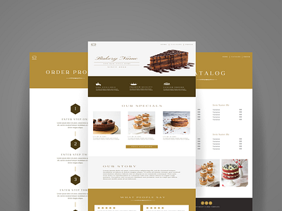 Elegant & Premium Bakery Canva website Template branding design graphic design menu ui