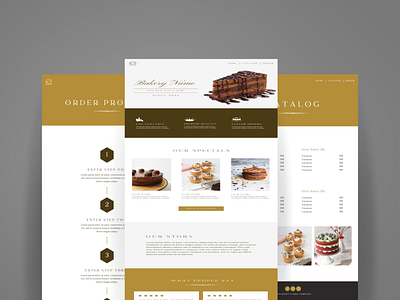 Elegant & Premium Bakery Canva website Template