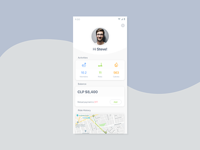 Profile 100 daily ui android app app profile daily 100 design dribbble ios lime persona profile profile card ride route scooter sketch ui user ux