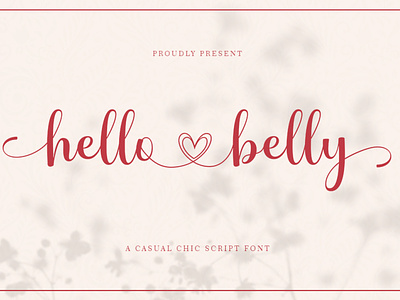 Hello Belly branding calligraphy cards design elegant font illustration lettering logo love modern script wedding