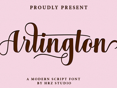Arlington branding calligraphy cards classic design elegant font illustration lettering logo modern script wedding