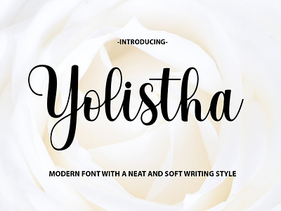 Yolistha branding calligraphy cards design elegant flower font illustration lettering logo modern script wedding