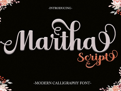 Martha script branding calligraphy cards design elegant font graphic design illustration logo modern we wedding