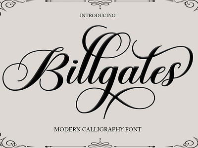 Billgates Calligraphy Font