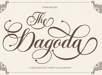The Dagoda branding calligraphy cards design elegant font illustration lettering logo modern script wedding