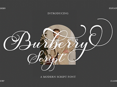 Burberry Script alternates beautiful branding calligraphy cards classic design elegant font illustration lettering logo modern script wedding