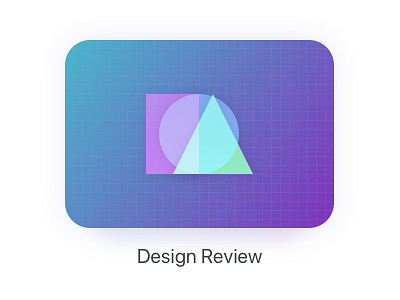 A little logo for our internal design reviews abstract colourful design review gradients javascript logo shapes