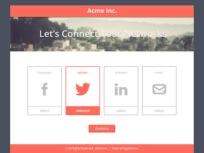 Connecting... batch connect flat flat ui social ui web app