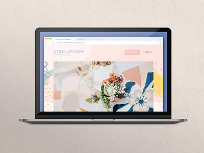 Little Black Bow Photography website colourful website fun pattern web design website website design wordpress design