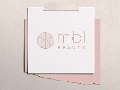 MBL Beauty Logo branding icon logo logo type logotype minimalism pink typography