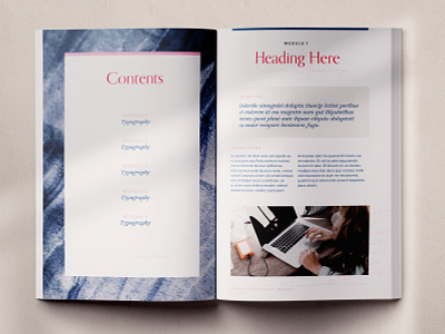 Workbook Design Template - Ruby Marsh ebook ebook design ebook layout indesign indesign template layout magazine workbook workbook design