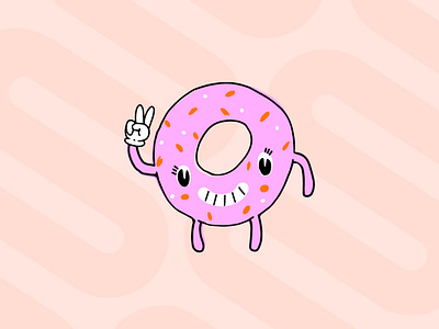 Dough Gal character doughnut illustration