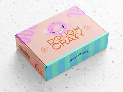 Dough Crazy - Box Design box design branding cute doughnuts illustration packaging