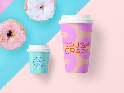 Coffee Cup Design - Dough Crazy branding coffee coffee cup doughnut