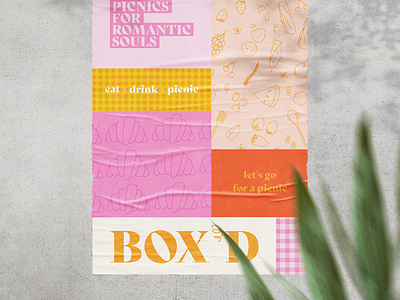 Box'd - Grazing Picnic Brand boxd gingham grazing picnic poster