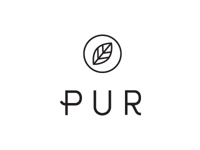 Pur Logo branding leaf logo minimalism natural pur pure skincare