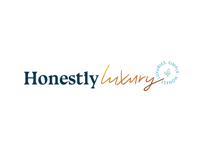 Honestly Luxury branding foil gold hand type honest logo luxury natural stamp