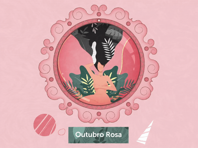 Outubro Rosa 2d animation brazil brazilian breast cancer character health illustration ireland mediicine motion self care women