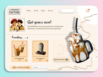 The Milkshake Factory Web Page Ui