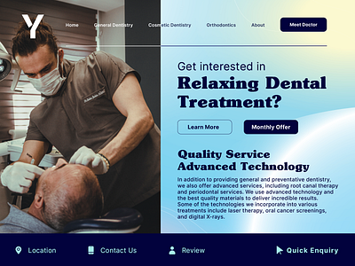 Website Design: Dental Clinic Landing Page adobe xd graphic design product design ui