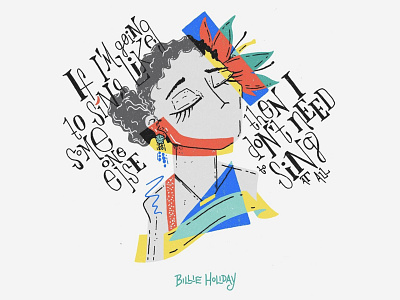 Through Their Words - Billie Holiday billie holiday illustration song lyrics through their words