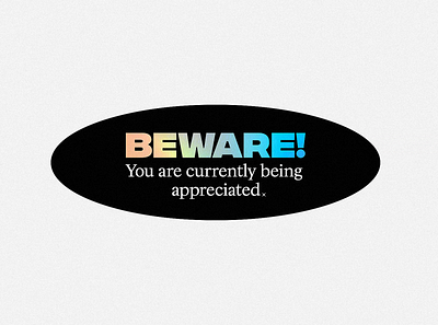 Beware! Holo sticker type