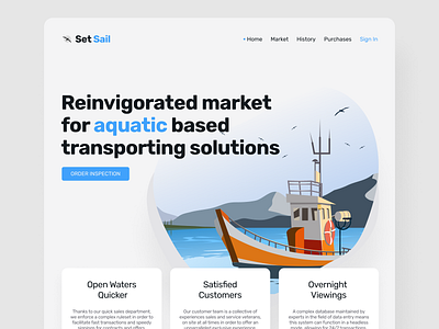 Set Sail Market Platform Landing Page