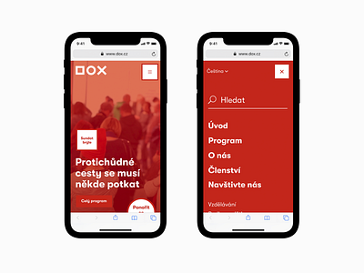 DOX website – mobile screens 2