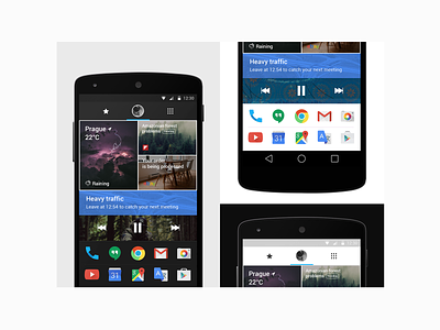 Android Launcher Concept android android app archive concept design google ios iphone launcher music nexus old user interface ux weather website widget