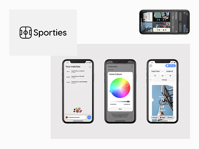 Sporties – branding and interface app branding concept design icon identity interface ios iphone logo new ui user interface ux website